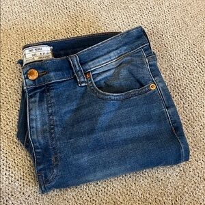 Free People Dark Blue Straight Leg Jeans